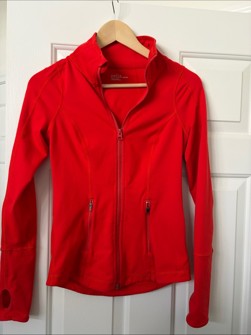 Zella Bright Red Full-Zip Utility Jacket